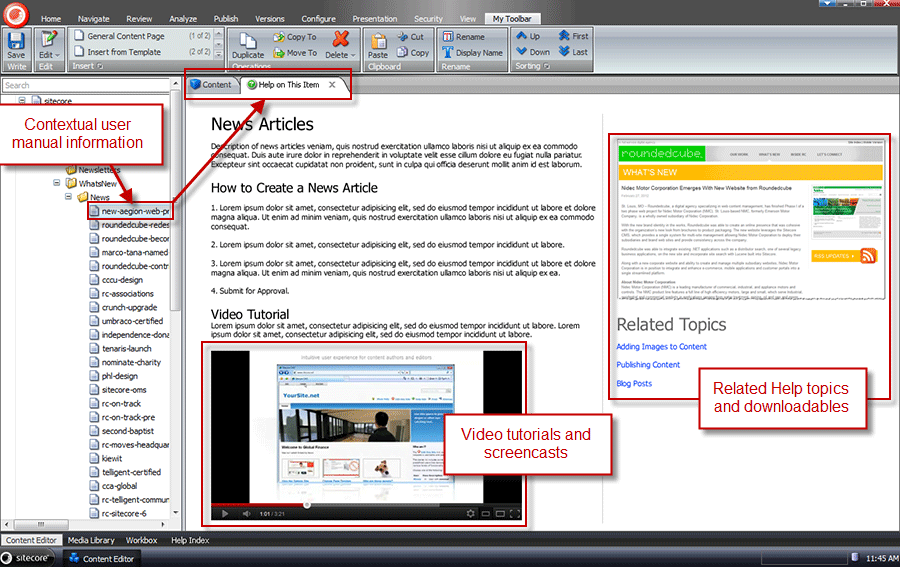Help Center for Sitecore